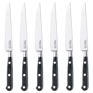 Sabatier Trompette - Coffret 6 couteaux steak lame lisse