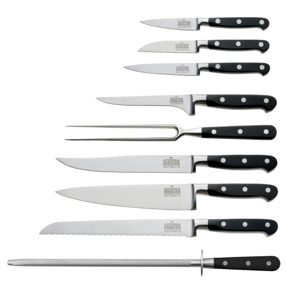 V Sabatier Life - Bloc 9 couteaux de cuisine