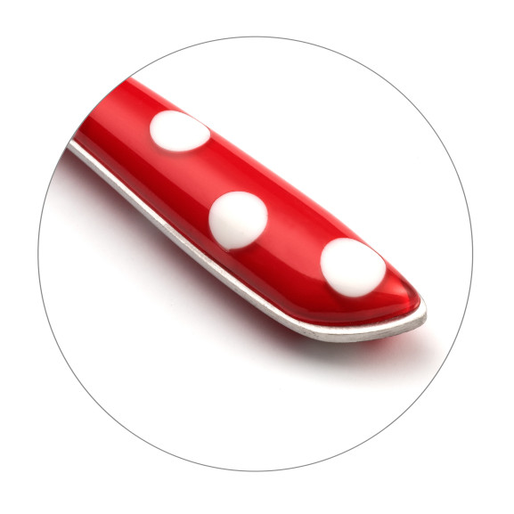 Eclat Pois - Ménagère 24 pièces Rouge
