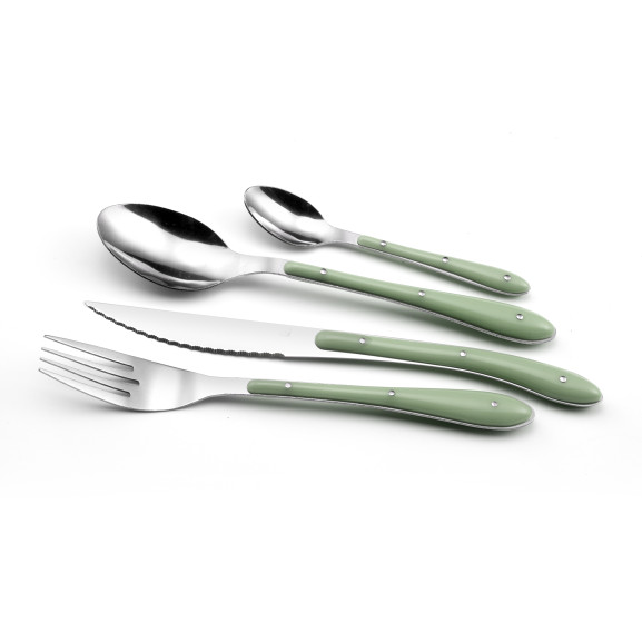Bistro 1-2-3 - Ménagère 24 pièces Vert d'eau