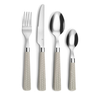 Paille Taupe - Ménagère 24 pièces