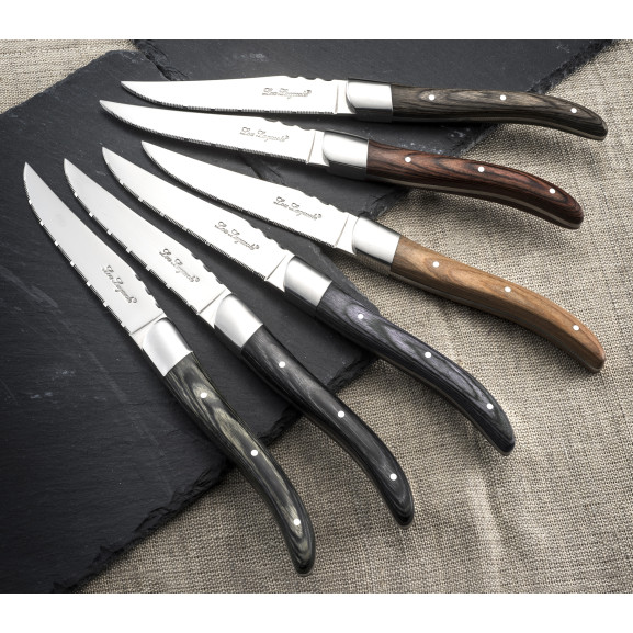 Louis - Coffret 6 couteaux steak royal Noyer