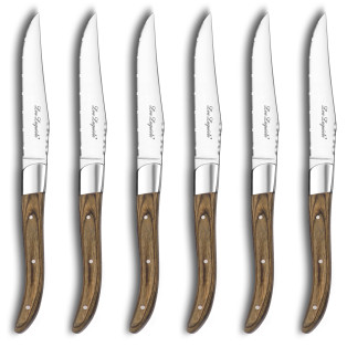 Louis - Coffret 6 couteaux steak royal Noyer