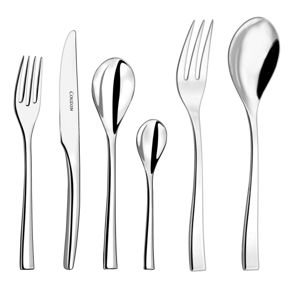 Steel - Ménagère 50 pièces en écrin bois