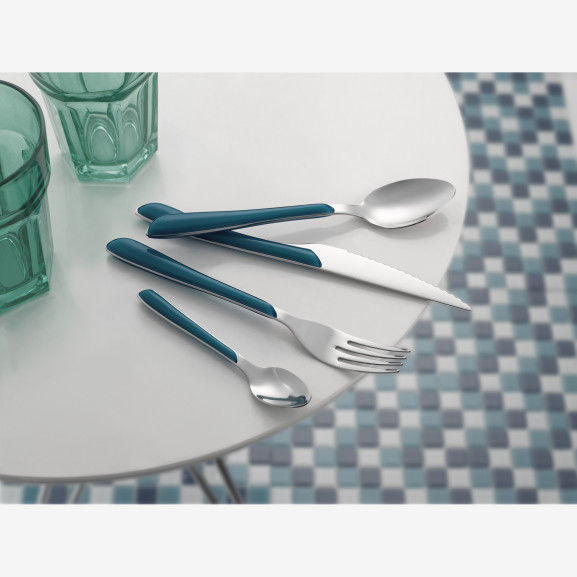 Eclat - Ménagère 24 pièces Bleu Canard