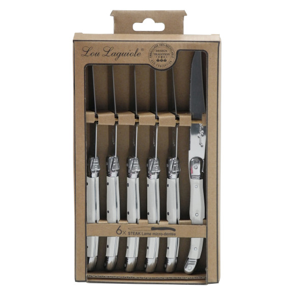 Rustic - Coffret 6 couteaux steak Perle