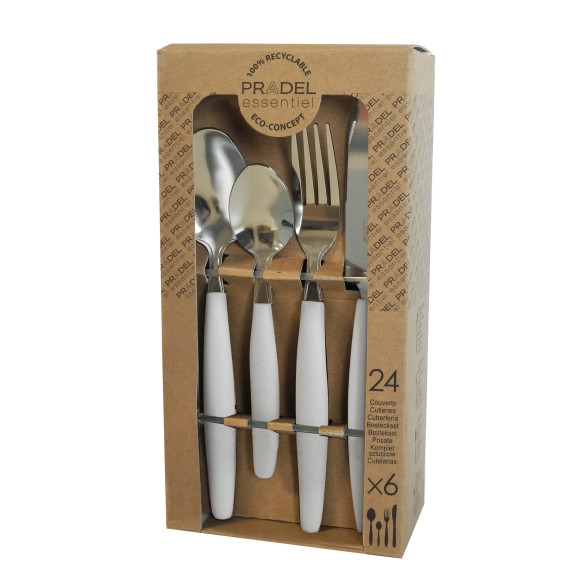 Pure - Ménagère 24 pièces Crème