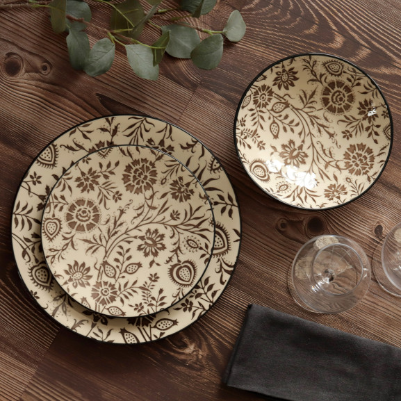 Mumbai Gris - 6 assiettes creuses