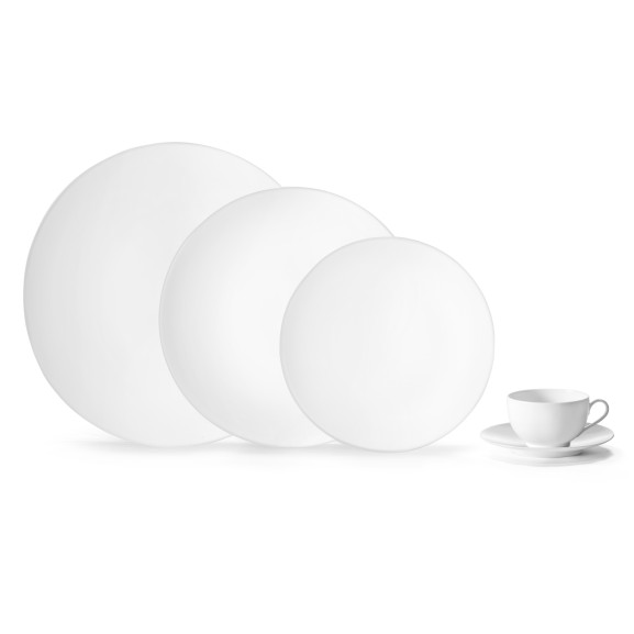 Coupe Blanc - Coffret 6 tasses & soucoupes café