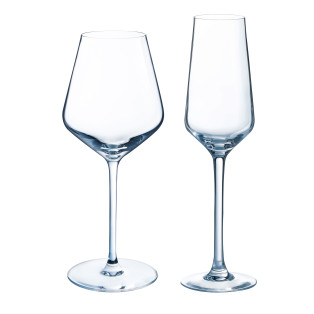 Diamantis - Lot de 8 verres à pied 29cl et 8 flûtes 23cl