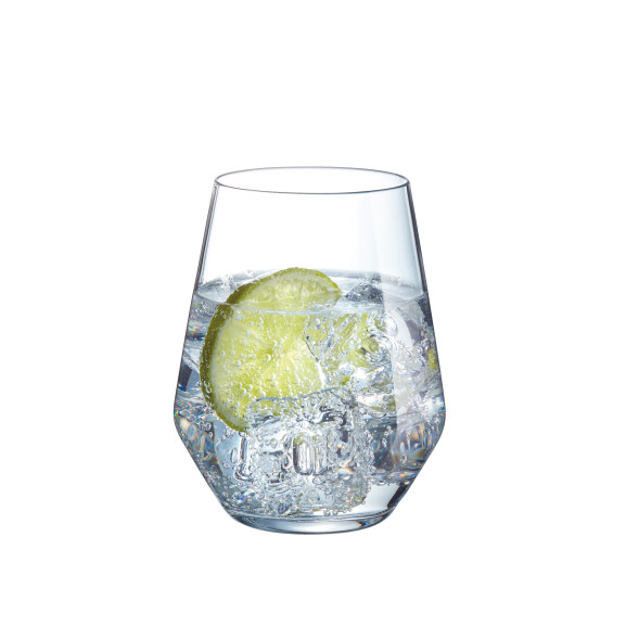Diamantis - Lot de 8 verres à pied 29cl et 8 gobelets hauts 40cl