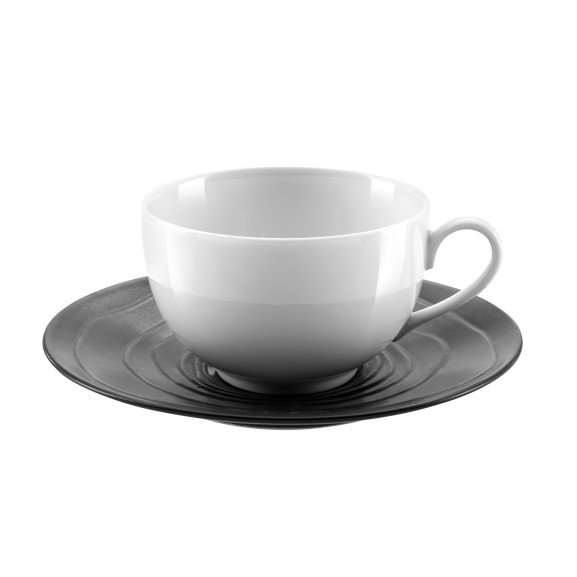 Escale Noir - Coffret 6 tasses et soucoupes café