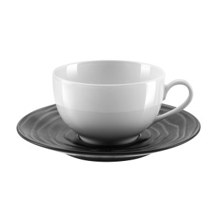 Escale Noir - Coffret 6 tasses et soucoupes thé