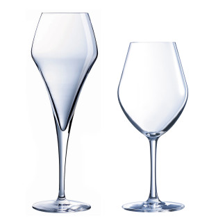 Lys - Lot de 6 flûtes 21cl et 6 verres à pied 25cl