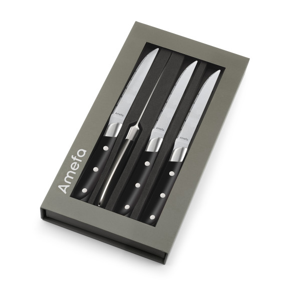 Achille Noir - Coffret 4 couteaux steak