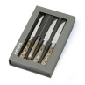 Achille Bois de pakka - Coffret de 4 couteaux steak
