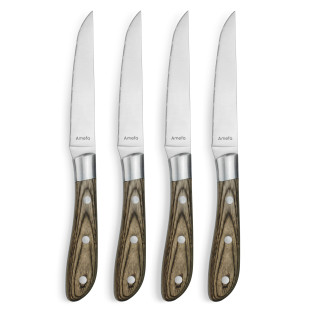 Achille Bois de pakka - Coffret de 4 couteaux steak