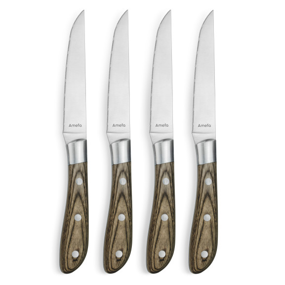 Achille Bois de pakka - Coffret de 4 couteaux steak