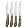 Achille Bois de pakka - Coffret de 4 couteaux steak