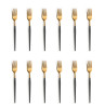 Soprano Or/Noir - 12 fourchettes de table