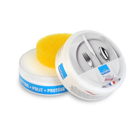 Pierre d'Argent® - Pierre blanche parfum citron 300 g pour l'entretien de l'inox