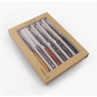 Louis - Coffret 6 couteaux steak 6 bois pakka mixés