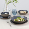 Tara Indigo - 6 assiettes plates