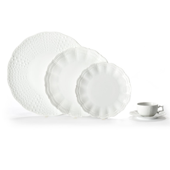 Corail Blanc - Assiette creuse 19 cm (lot de 6)