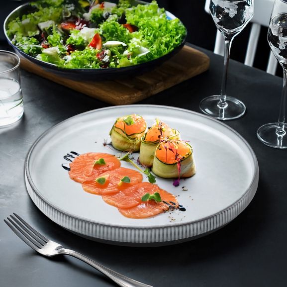 Agora Gris - 6 assiettes plates