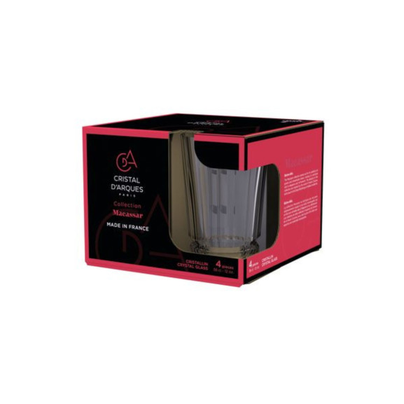 Macassar - 4 hoge glazen 36 cl