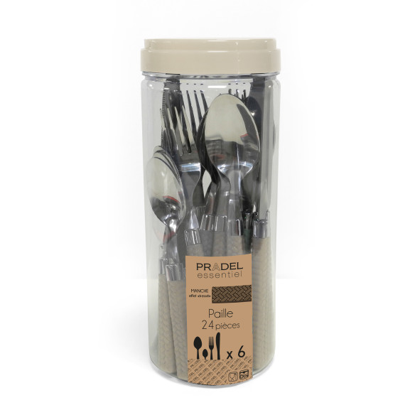Paille Taupe - Ménagère 24...