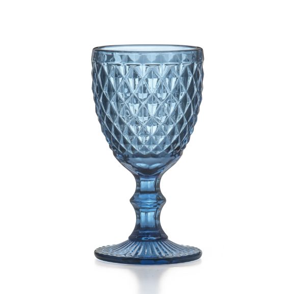 Diamond Blauw - 6 wijnglazen 20 cl