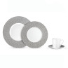 Baghera Platine - Coffret 6 assiettes creuses à aile