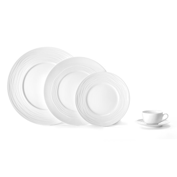 Onde  - Coffret 6 assiettes creuses à aile