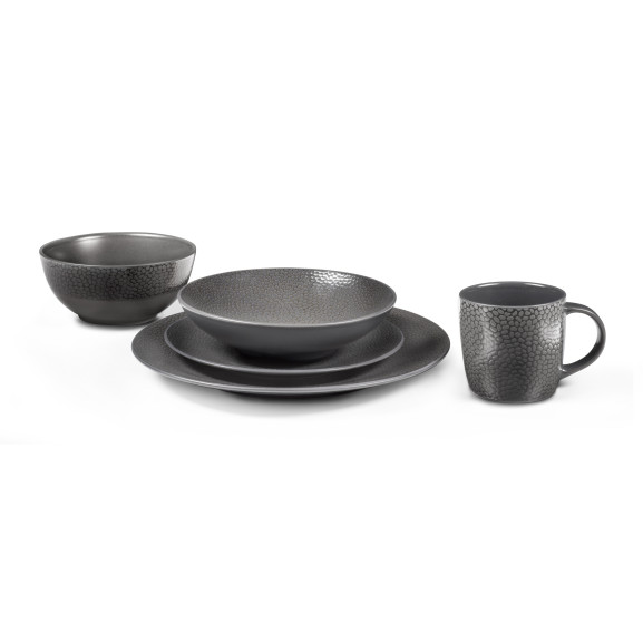 Stone Gris - Coffret 6 assiettes plates
