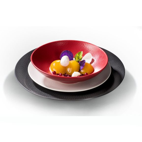 Stone Rouge - Coffret 6 assiettes plates