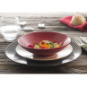 Stone Rouge - Coffret 6 assiettes salade et pâtes