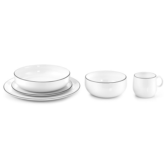 Yaka Noir - Coffret 6 assiettes salade et pâtes