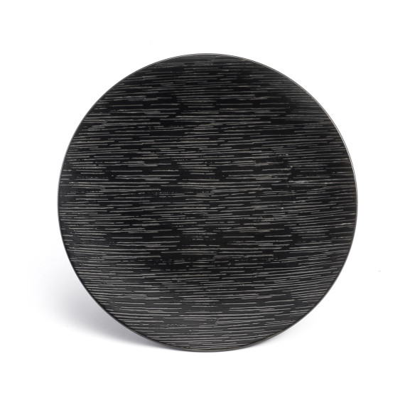 Magma noir - Coffret 6 assiettes plates