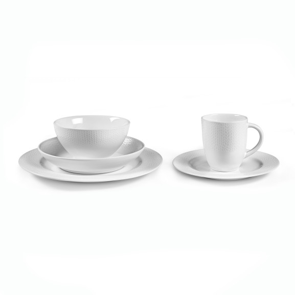 Grain de Malice Blanc - Coffret 6 assiettes dessert