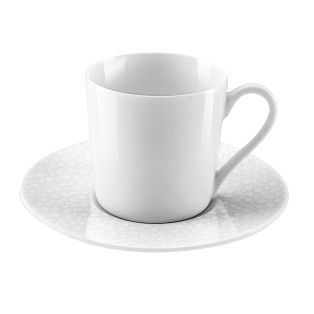 Baghera Blanc - Coffret 6 tasses et soucoupes café