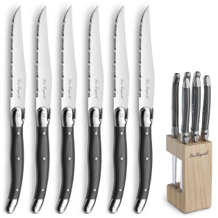 Tradition - Bloc 6 couteaux steak Gris anthracite