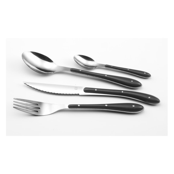 Bistro 1-2-3 - Ménagère 24 pièces Anthracite