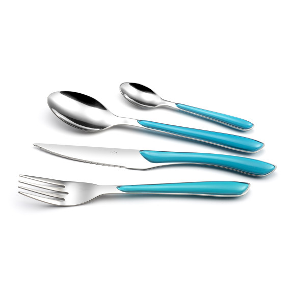 Eclat - Ménagère 24 pièces Bleu Turquoise