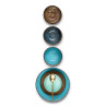 Feeling Turquoise - Coffret 6 assiettes dessert