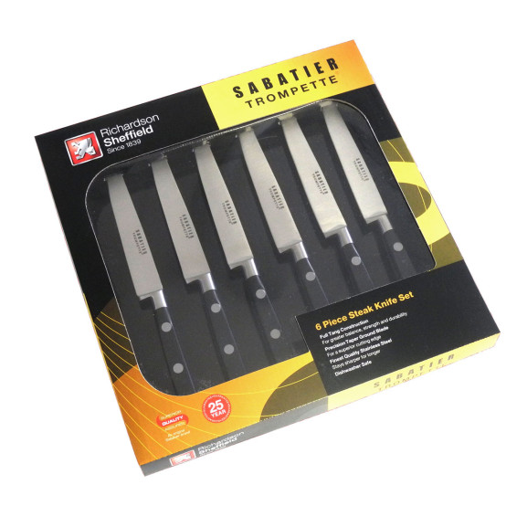 Origin - 6 couteaux steak lame lisse
